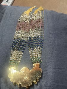 Elegant Beaded Lakshmi Necklace