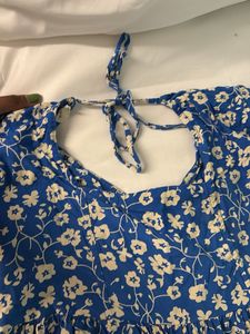 Floral Blue Mini Dress