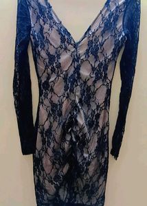 Black Lace Mini Dress