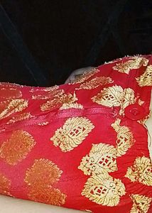 Red &amp; Gold Ethnic Skirt