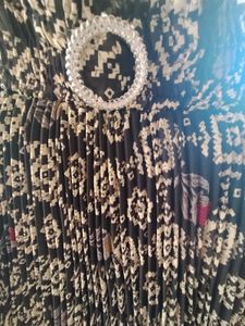 Printed Pleated Skirt