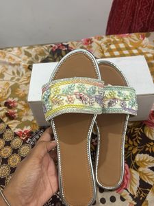 Embellished Slide Sandals