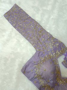 Embroidered Lilac Blouse