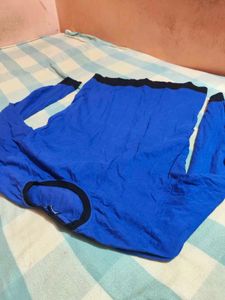 Blue Long Sleeve Top