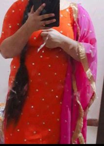 Punjabi Suit Full Set Orange👍✅