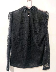 Black Embroidery Top