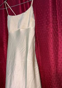 H&amp;M Butter Yellow Silk Dress