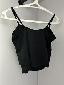Twist-Front Cropped Tank Top