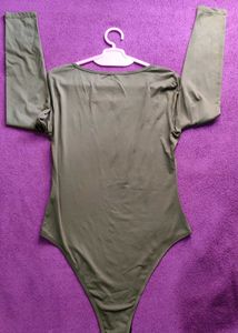 Olive Long Sleeve Bodysuit
