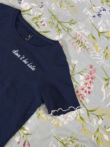 Blue Cropped Tee