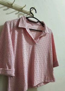 Pink Polka Dot Top