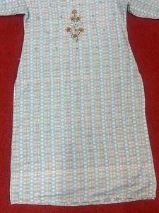 Embroidery Blue Kurta