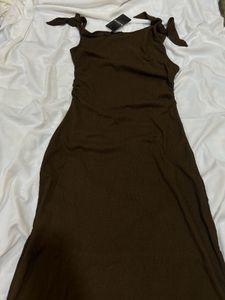 Elegant Brown Maxi Dress