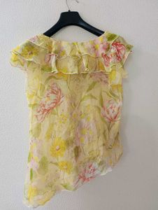 Floral Ruffle Top