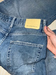 bershka wide legs denim