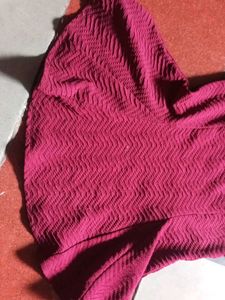 Chic Maroon Peplum Top