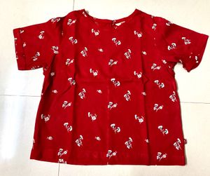Levi’s Casual Regular Red Top With Roll Up Sleeves