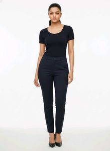 Navy Blue Slim Fit Trousers