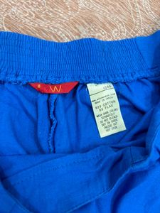 W Linen Blue Ethnic Pant In Size 8