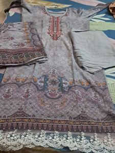 Mirror Work  Kurta Set In Cotton