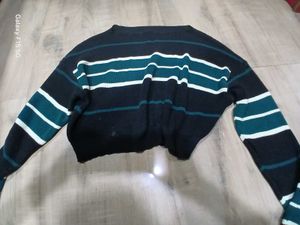 Striped Cropped Sweater