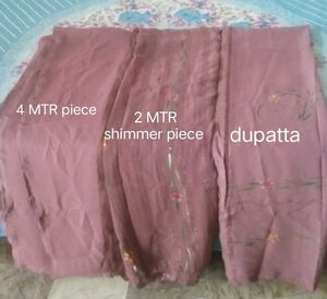 4 piece shimmer suit unstitched