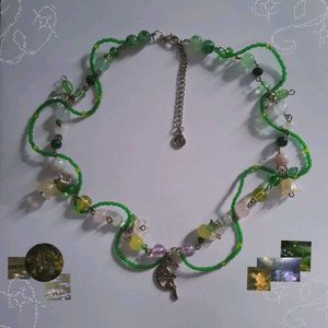 Whimsical Beaded Fairy Necklace