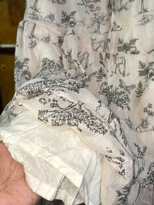 QUIERO Printed Oyster Midi Skirt L/34