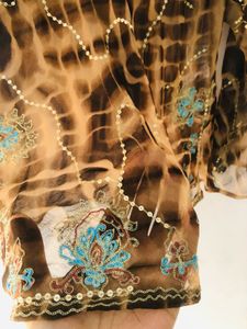 Boho Beaded Sheer Top