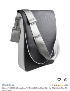Sleek Gray Laptop Messenger Bag