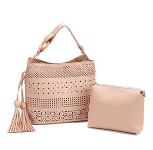 FUR JADEN Beige Textured Handheld Bag