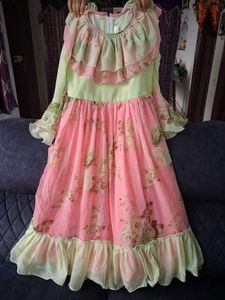 Girls' Floral Chiffon Dress