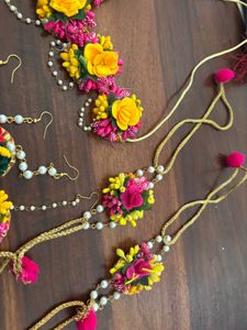 Haldi Floral Jewelry Set