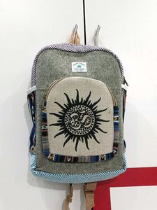 🕉️ Bagpack 100% Natural Hemp Stitched