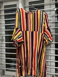 Striped Bell Sleeve Tunic Dress