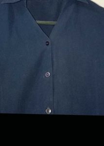 Navy Blue Button-Down Shirt