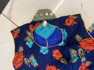 Floral &amp; Blue  3 Piece Dress Set