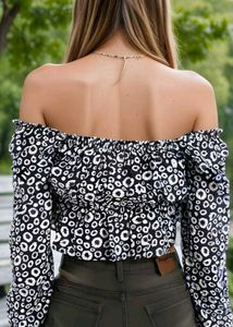 Chic Black &amp; White Print Top