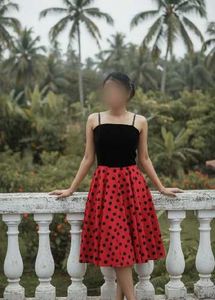 Diwali 🎇 Sale Retro Polka Dot Swing Dress