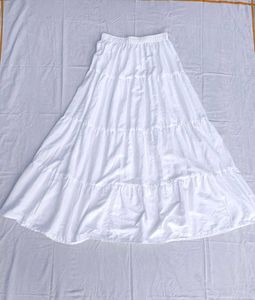 Floral crop top and white Skirt