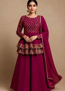 Embroidery Wedding Sharara Set