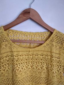 Beautiful Yellow Lace Top