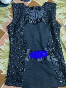 Girls&#39; Party Dress - Black &amp; Blue