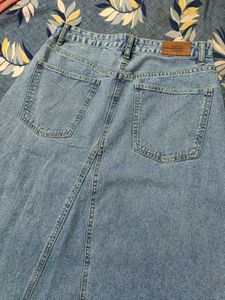 DENIM A-LINE SKIRT