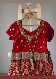Red bridal Embroidered Lehenga Choli