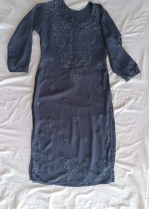 Mulmul Chikankari Handwork Kurta