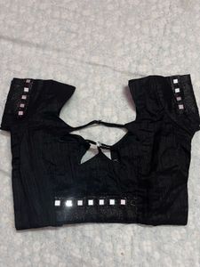 Black Supernet Sari|Sadi With Blowse