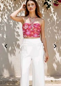 Floral Halter Crop Top