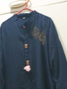 Elegant Navy Blue Kurta