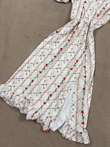 Classic Off White Dress With A Slit